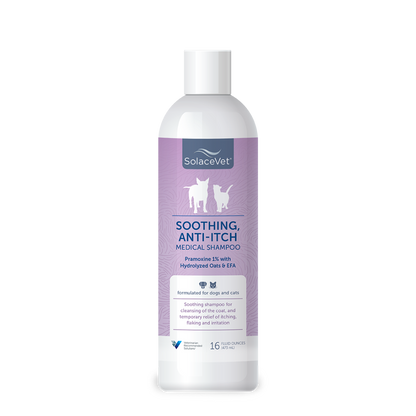 SolaceVet® Soothing, Anti-Itch Medical Shampoo 16oz