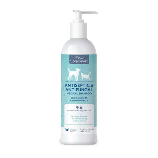 SolaceVet® Antiseptic & Antifungal Medical Shampoo 12oz