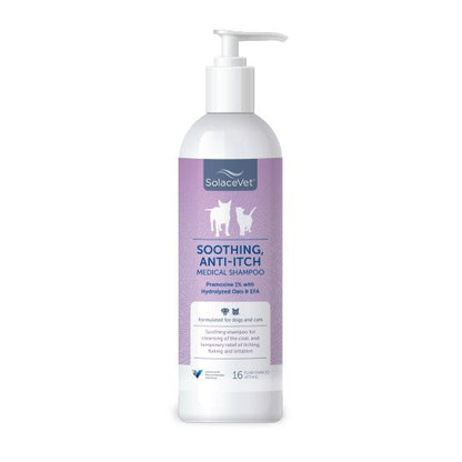 SolaceVet® Soothing, Anti-Itch Medical Shampoo 16oz