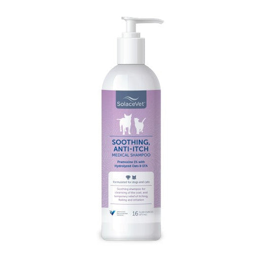 SolaceVet® Soothing, Anti-Itch Medical Shampoo 16oz